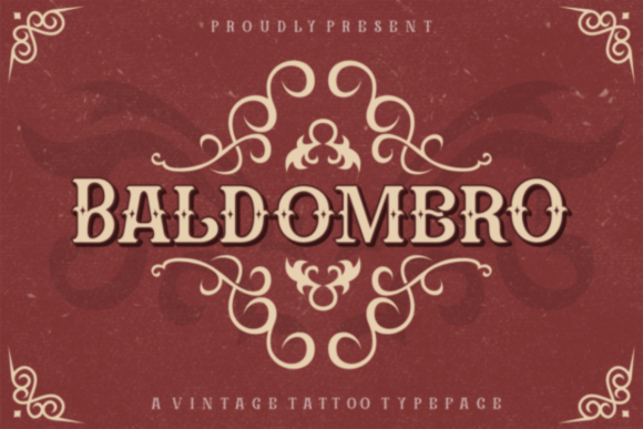 Baldomero: A Vintage Tattoo Font for Handmade Creations