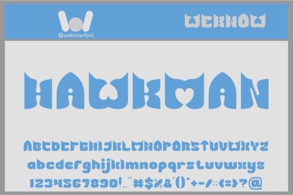 Hawkman: A Whimsical Display Font for Digital Branding