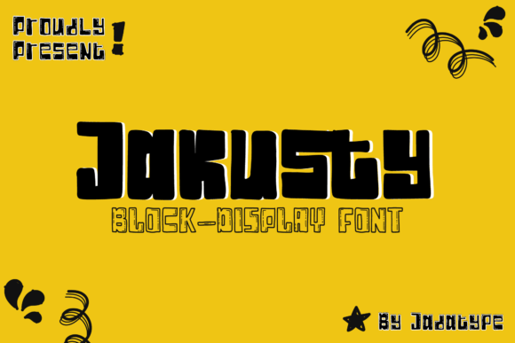 Jakusty: A Playful Display Font for Modern Editorial Design