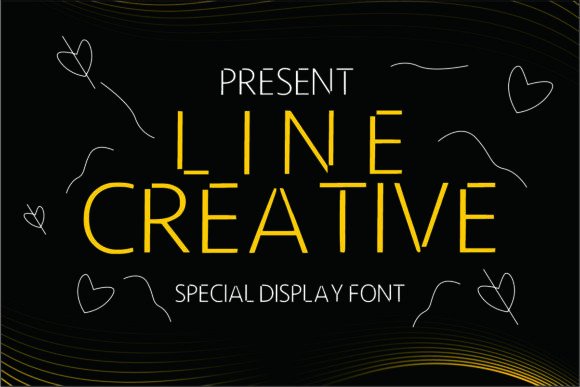 Line Creative Font for Web Design