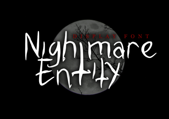 Nightmare Entity Font for Creepy Craft Projects