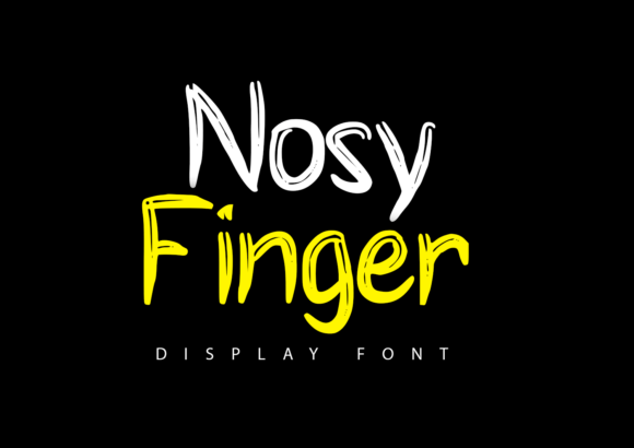 Nosy Finger Display Font for Editorial Design