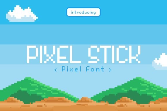 Pixel Stick Font for Retro Web Design