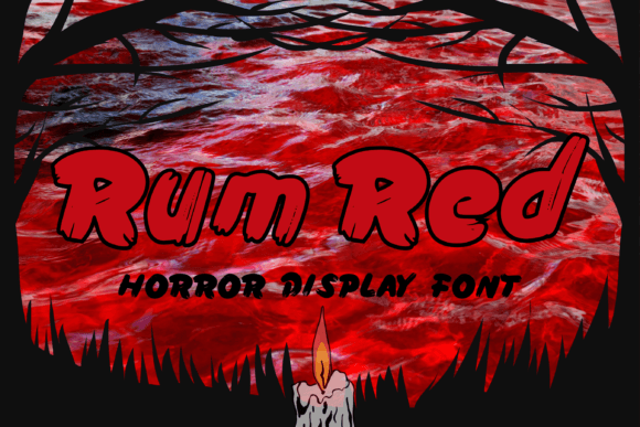 Rum Red: A Spooky Display Font for Editorial Design