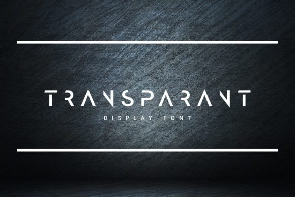 Transparant: A Clean Display Font for Handmade Creations